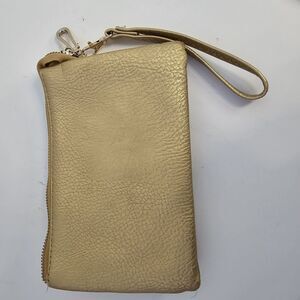 Gold Clutch Crossbody Purse Detachable Strap Zip Closure Everyday Cocktail Q0322